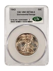 1943 Walking Liberty Half Dollar 50c - CACG UNC Detail -NR!