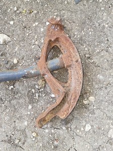 RIDGID 10 Conduit Bender Head with Handle, Marked "RIGID" "1/2 EMT"