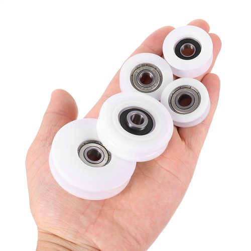 13x32x8mm 2 Pcs Nylon Pulley Wheel Ball Bearing Guide Roller White - Picture 4 of 7