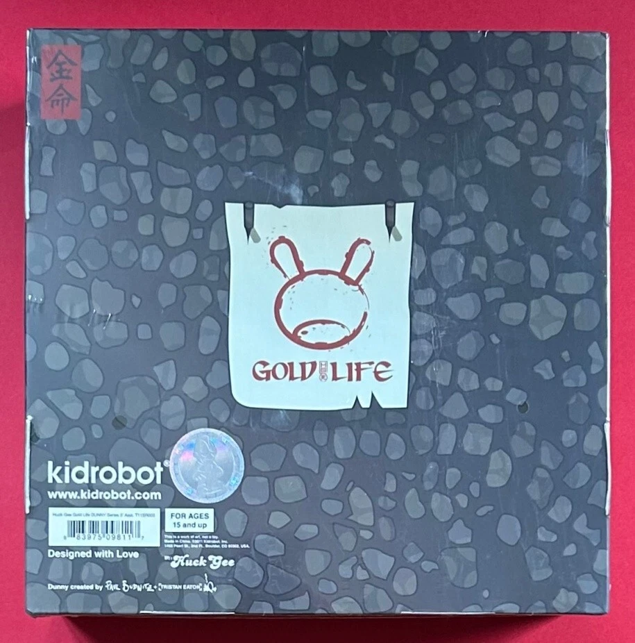 Gold Life Dunny 3" - designs by Huck Gee - Sealed Case - Kidrobot - Urban Vinyl - Immagine 2 di 4