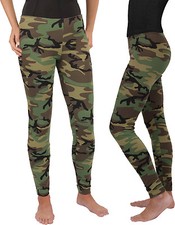 Rothco Women's Camo Stretch Pants Leggings Spandex Yoga Active Army Green