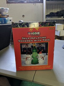 Rite Aid Home Self Inflating Snowman With Tree Outdoor Christmas
