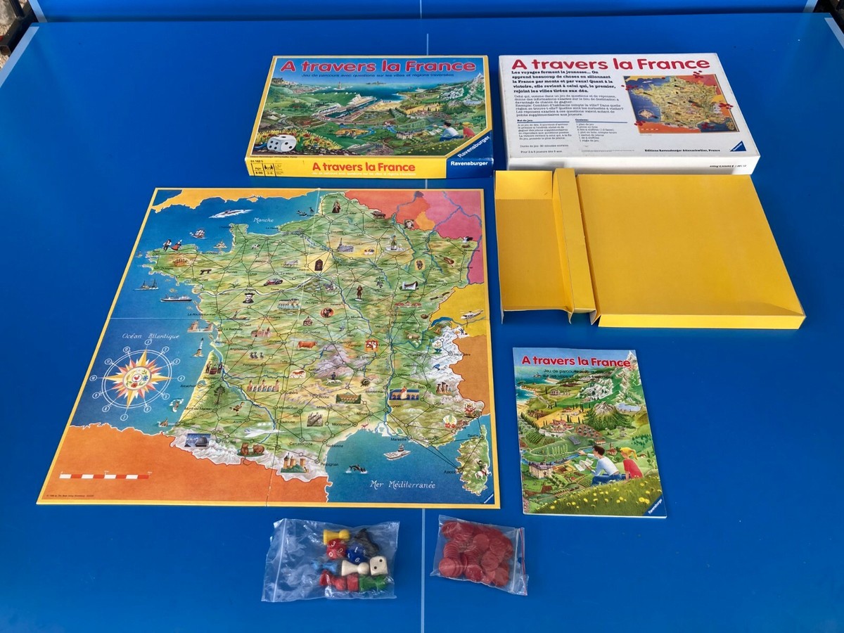A TRAVERS LA FRANCE Voyage En FRANCE Jeu de Société Ravensburger
