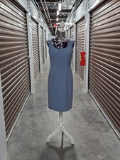 Pale Blue Tank Sheath Dress Business Preppy Work Tahari Arthur S. Levine Size 6