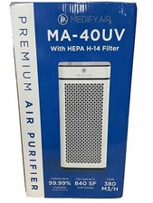 Medify MA-40-UV Air Purifier HEPA H14 Filter.  BUNDLE WITH ADDITIONAL FILTER