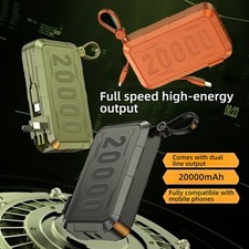 Lasting Capacity Boosting 20000mAh Power Bank with Type C Dual-Line AC Plug