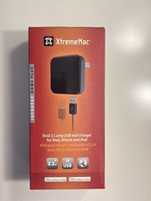 XtremeMac Dual 2.1 amp USB wall charger, global adapter for iPod iPhone iPad