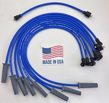 Ford 351c 351m 400 429 460 8.5mm Blue Spark Plug Wires For Points Cap Usa Made Ford 351c 351m 400 429 460 8.5mm Blue Spark Plug Wires For Points Cap Usa Made