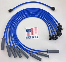 FORD 351C 351M 400 429 460 8.5mm BLUE SPARK PLUG WIRES For Points Cap  USA MADE