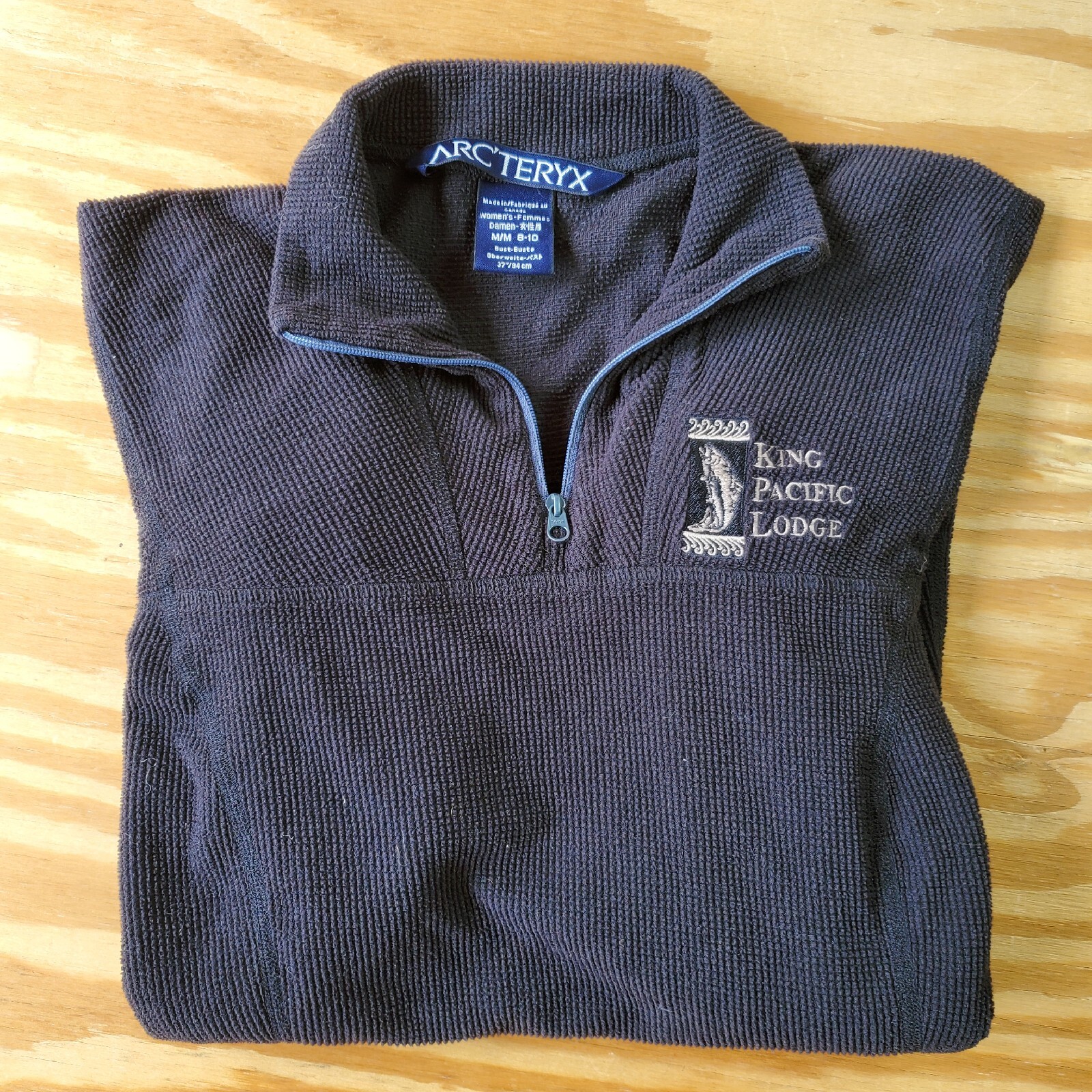 ARC'TERYX Arc Teryx Donna Nero Medium 1 2 Cerniera Termica Leggera Polartec J