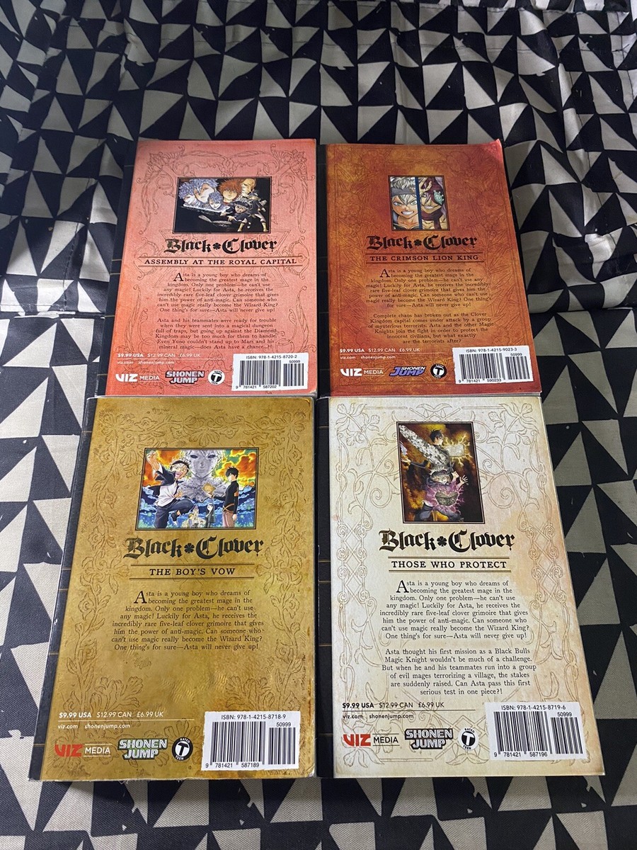 Black Clover Yuki Tabaka Manga Lot Volumes 1-4 | eBay