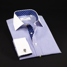 Blue Winchester Business Shirt With Stars Inner Lining Fashionable Design Smart