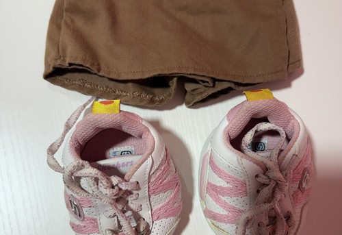 Build A Bear Outfit Pink Tank Top Braun Skort Pink Skecher Schuhe - Bild 4 von 6