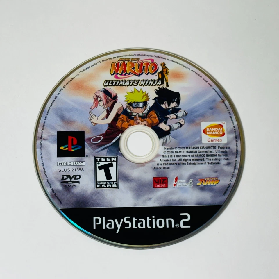 Naruto: Ultimate Ninja (Sony PlayStation 2 PS2, 2006) (Disc And Manual Only) - Image 2 of 2