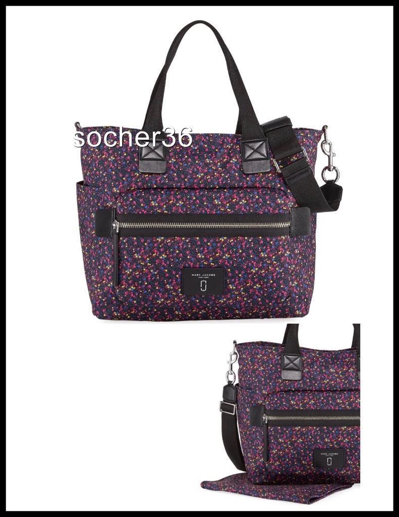 MARC JACOBS MIXED BERRIES PRINTED BIKER BABY DIAPER BAG W/CHANGING PAD NWT $320