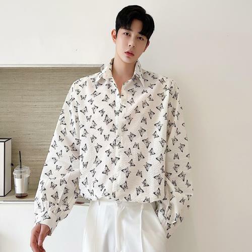 Men Fashion Loose Butterfly Printed 