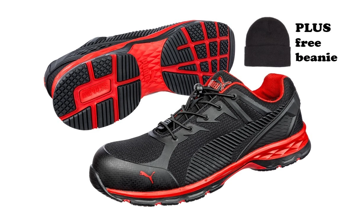 Work shoes PUMA boots safety toe Puma Relay Red 643897 Aus Sizes