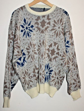 Christmas Snowflake Sweater No Size Tag Large 25" Chest 27" T2B X-Mas