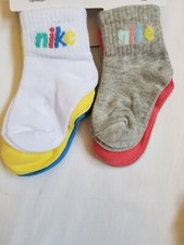 Nike Girls Toddler 2-4 Years 6 Pack Lightweight Ankle Socks New FREE SHIPPING