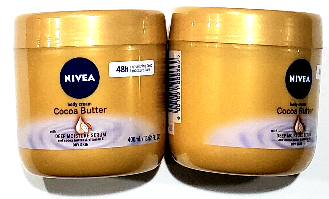 Nivea Cocoa Butter Body Cream with Deep Moisture Serum for Dry Skin 400ml