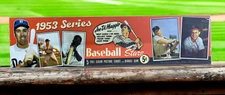 6"x24" 1953 Bowman Baseball  1/2 inch Birch Wood Advertising Sign! Mantle