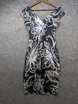 Maggy London Dress Womens 2 Black White Floral Satin Sheath Cocktail Party | eBay Maggy London Dress Womens 2 Black White Floral Satin Sheath Cocktail Party | eBay
