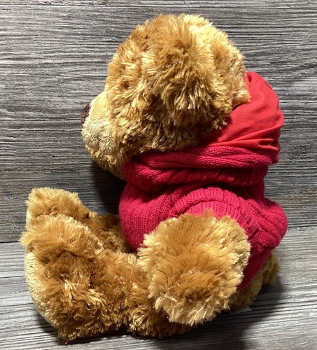 Myer Christmas Bear Oscar 2006 Plush Brown Teddy Red Jumper Soft Stuffed 32cm - Picture 6 of 16