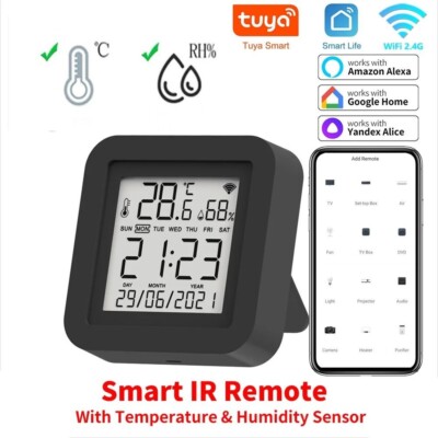 WiFi Universal IR Fernbedienung Uhr Smart Remote Control Alexa Tuya Temperatur