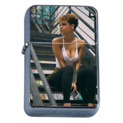 Oklahoma Pin Up Girls D9 Flip Top Oil Lighter Wind Resistant 
