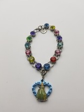 Cinderella Charm Bracelet with Faux Jewels Charm It Disney Silver Tone