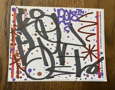 Kel5MH signierter handgezeichneter USPS Aufkleber Urban Graffiti Street