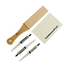 Knife Sharpening Kit of Leather Strop; 3 50 Diamond Pastes and Wool Cloth