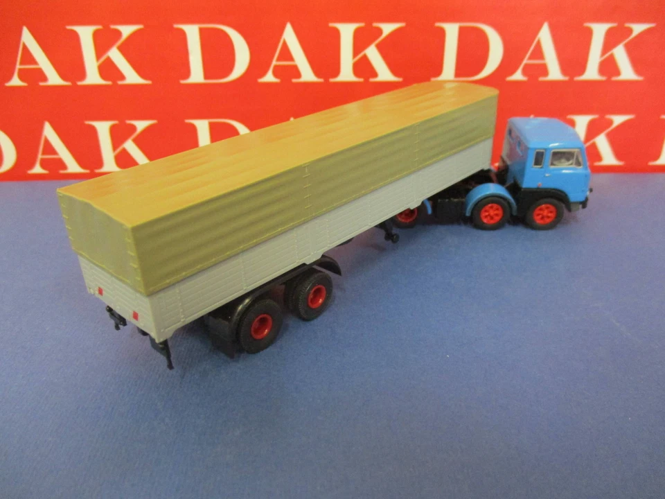 1/87 Modellino Camion Truck Fiat 690 T Blu Telonato by Brekina - Immagine 3 di 4