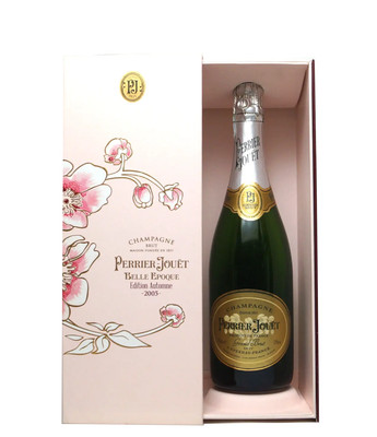 Perrier-Jouet Champagner Geschenkbox mit Dekoflasche Verpackung Schachtel Deko