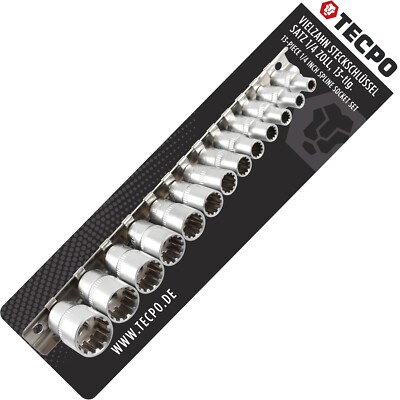 STECKSCHLÜSSEL SATZ 1/4 ZOLL WERKZEUG SET 13-teilig VIELZAHN NÜSSE TORX NUSS KFZ