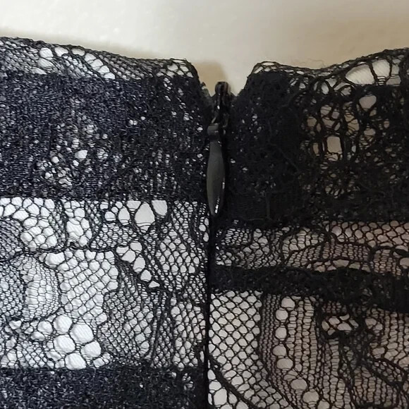 Calvin Klein Women’s Dress Black Lace Size 6 Sleeveless Sheath Short thumbnail 5