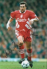 neil ruddock in full control of ball for the liverpool team signed 12x8 photo