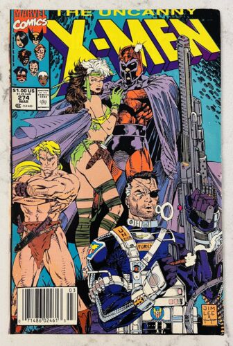X-MEN #274, The Uncanny, art Jim Lee, kiosque à journaux Marvel Comics 1991 - Photo 1 sur 12
