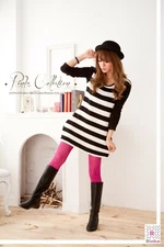 Crochet / Fishnet / Pointelle Tights (Fine Crochet Pattern- Fuchsia Red)