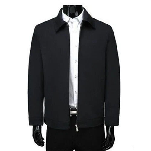 Men Turn-down Collar Coat Jackets Tops Business Autumn Spring Zipper Outwear - Bild 16 von 21