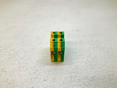 Weidmuller WPE 35 Green Yellow Terminal Block WPE35 Lot of 2 (VT)