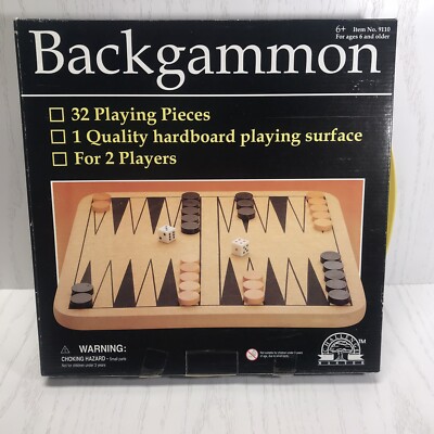 My Kids Brand Classic Hardboard Backgammon Game NIB (Bin-I)