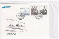 Färoer 103-05 FDC PESCA BARCA A VELA SAILING BOAT FISHING 