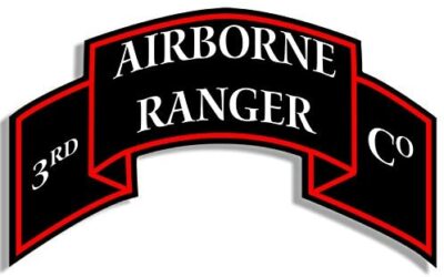 3x5 inch 3rd Airborne Ranger Company Tab Shaped Sticker (decal co 3D ...