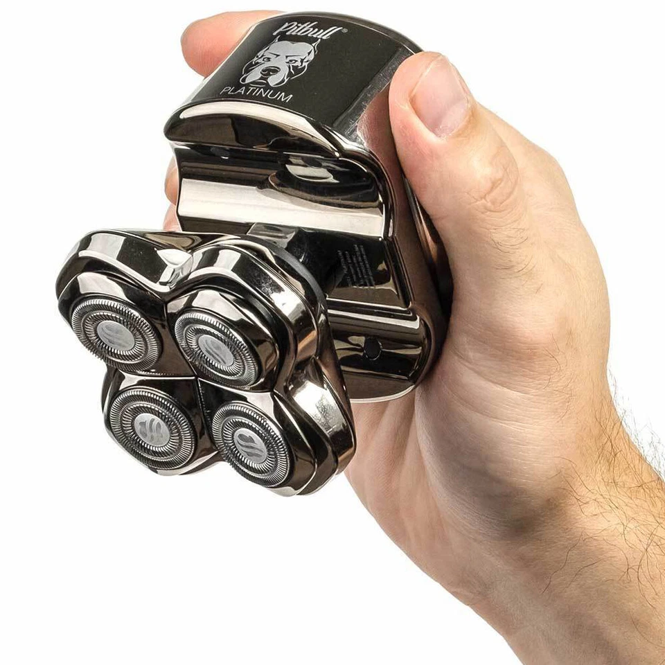 Barbeador Skull Pitbull Platinum Pro: Barbeador de Cabeça Masculino - Tecnologia Molhada/Seca - Imagem 4 de 4