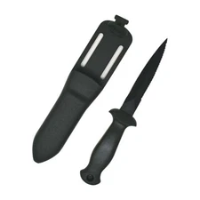 Scuba Choice ShadowStrike Jr. Freediving Knife – 4.5" Black Blade