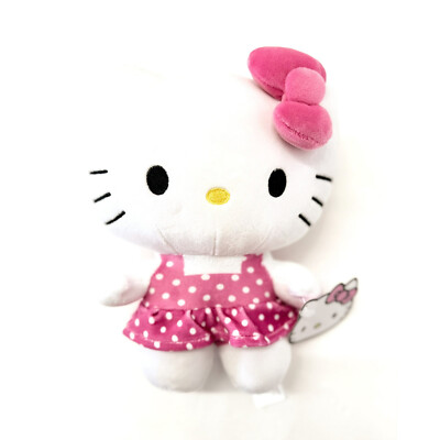 Plush - Hello Kitty and Friends - Pink Polka Dot Pattern Dress 12'' Toy Doll