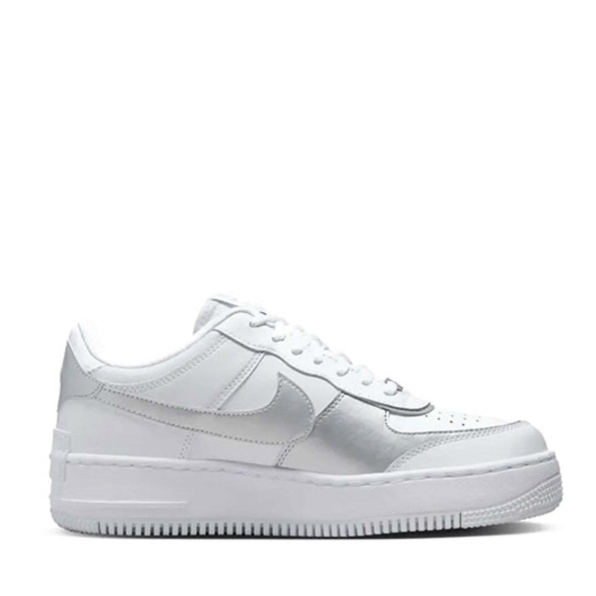 Size 9 - Nike Air Force 1 Shadow White Metallic Silver W for sale
