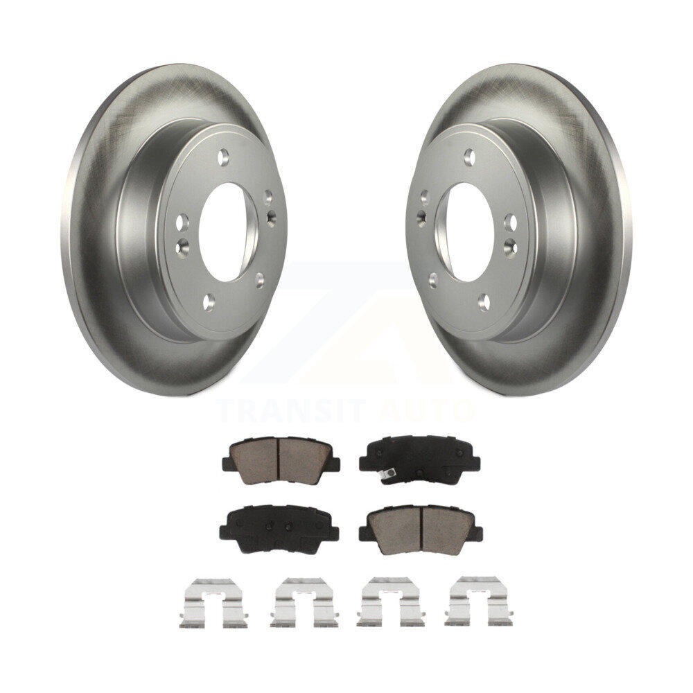 Hyundai Elantra Kia Forte GT Soul Koup Rear Ceramic Brake Pad & Rotor Kit
