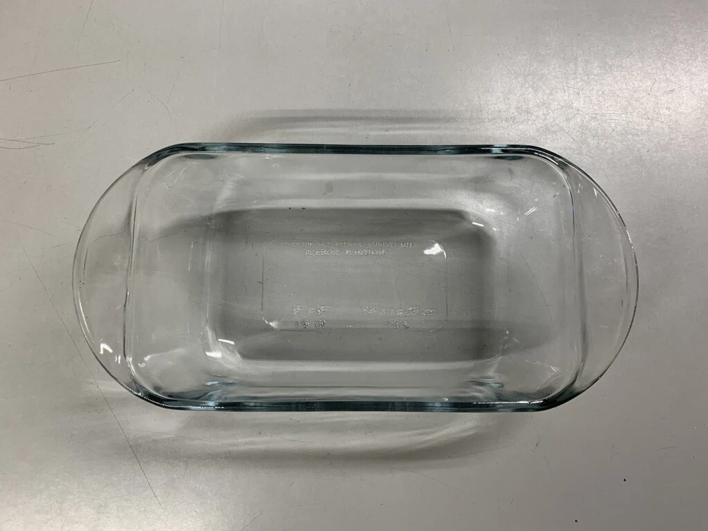 Medium Loaf Dish Glass Oven Tray Large Bakeware with Handles 5" x 9" 1.5 Quart